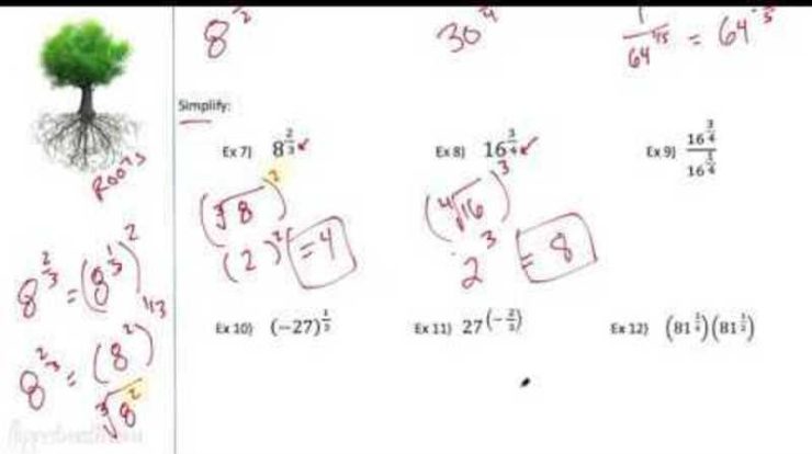 Rational exponents quiz part 1