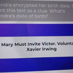 Mary must invite victor voluntary