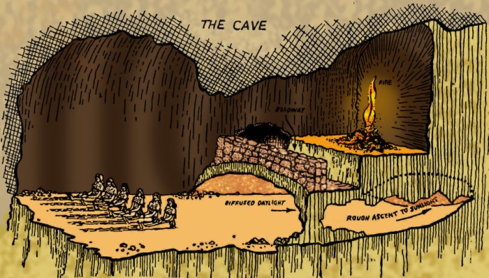 The allegory of the cave questions