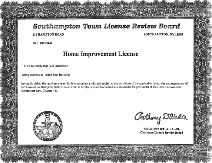 Home improvement contractor license exam nyc