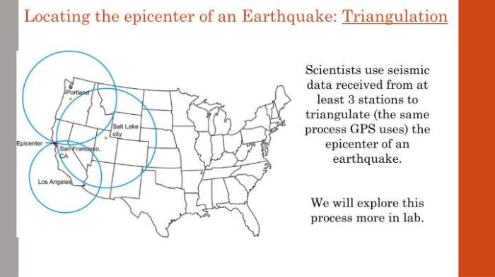 Locating the epicenter of an earthquake lab